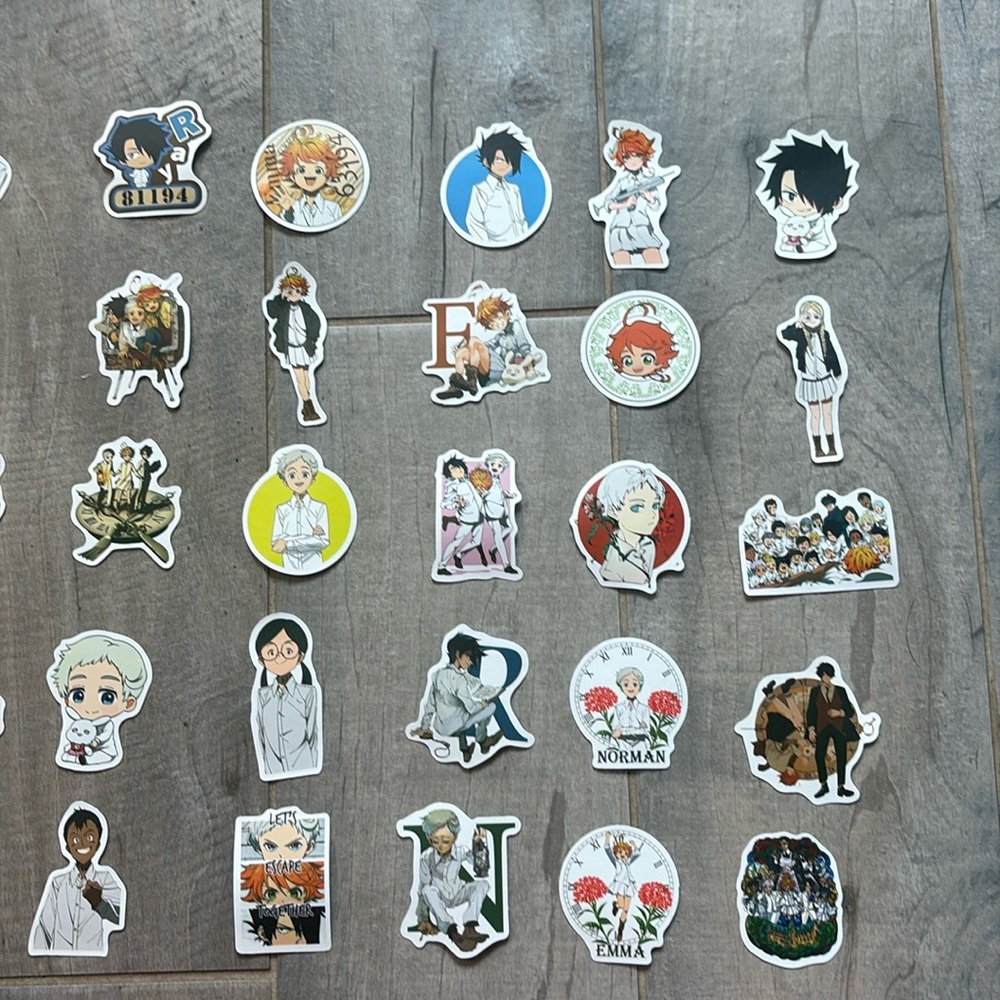 The Promised Neverland Assorted Anime Stickers Qt 47 size 2”x2”